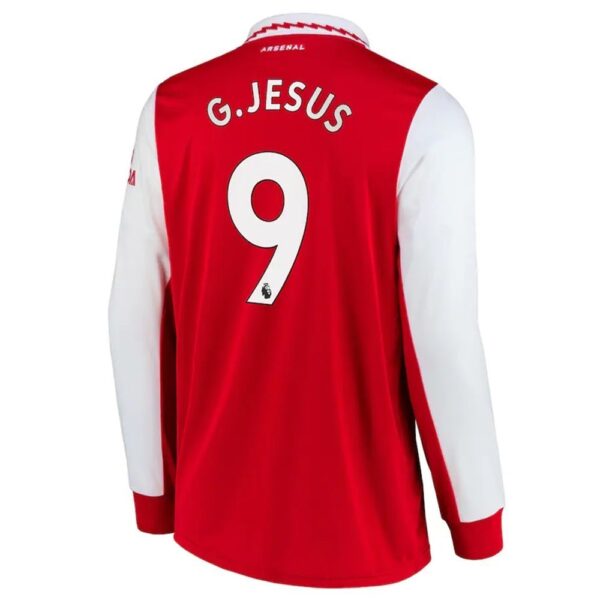 MAILLOT ARSENAL DOMICILE GABRIEL JESUS MANCHES LONGUES 2022-2023