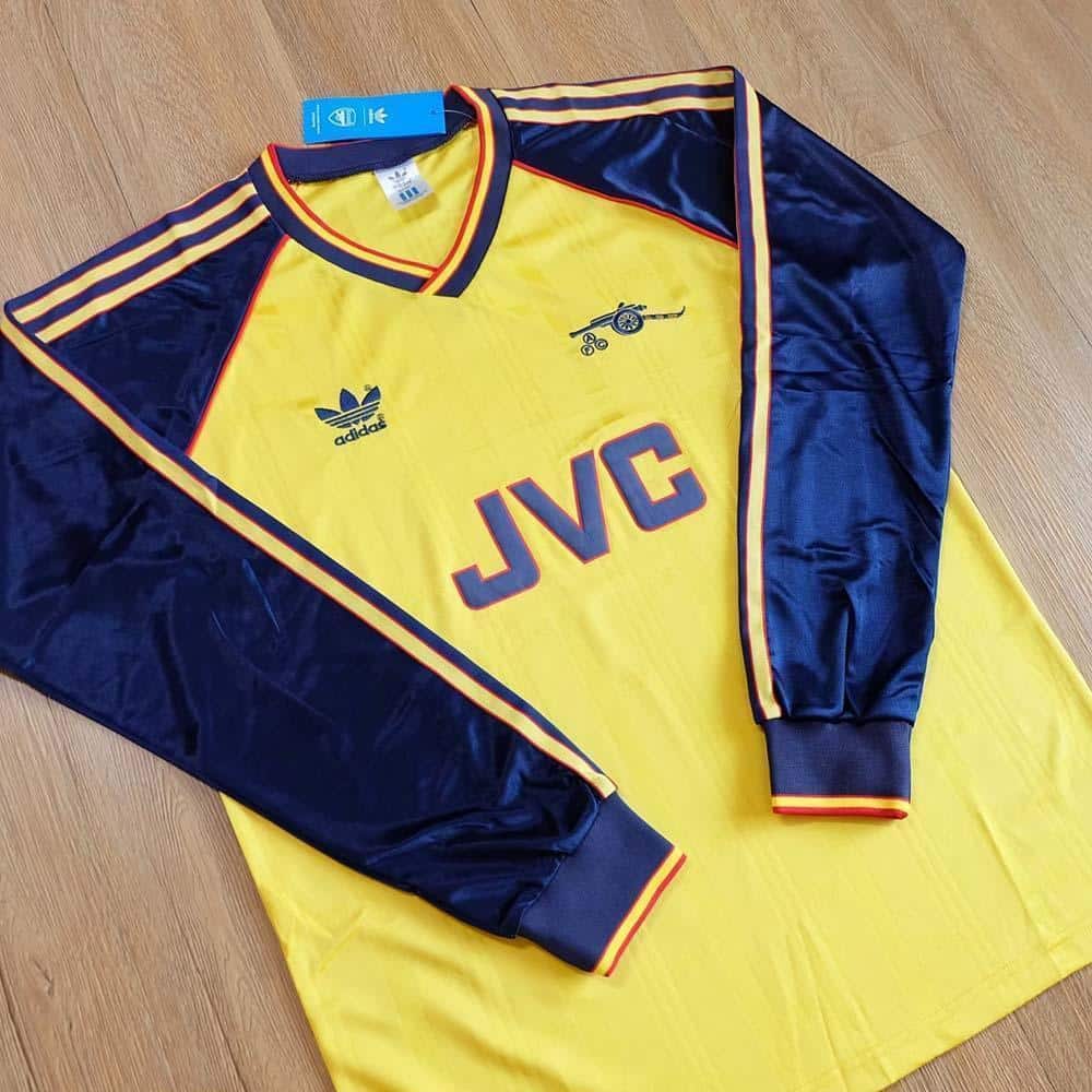 MAILLOT RETRO ARSENAL EXTERIEUR MANCHES LONGUES 1988-1990