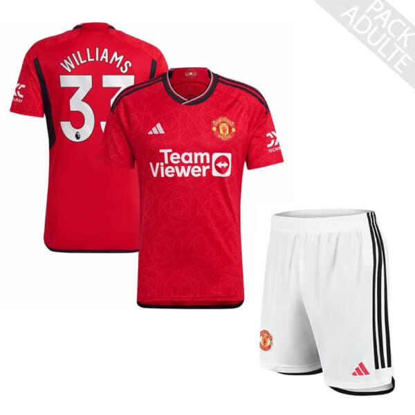 PACK MANCHESTER UNITED DOMICILE WILLIAMS ENSEMBLE 2023-2024