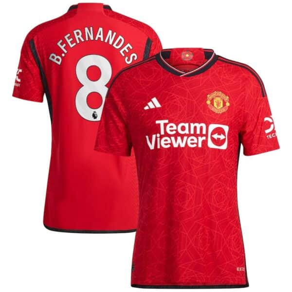 MAILLOT MANCHESTER UNITED DOMICILE BRUNO FERNANDES VERSION AUTHENTIC 2023-2024