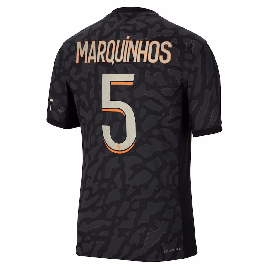 MAILLOT PSG THIRD MARQUINHOS VERSION VAPOR MATCH 2023-2024