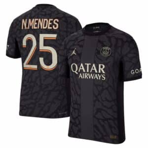 MAILLOT PSG THIRD NUNO MENDES VERSION VAPOR MATCH 2023-2024