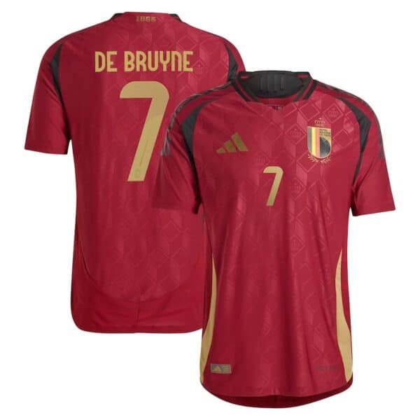 MAILLOT BELGIQUE DOMICILE HEAT RDY AUTHENTIC DE BRUYNE SAISON 2024-2025