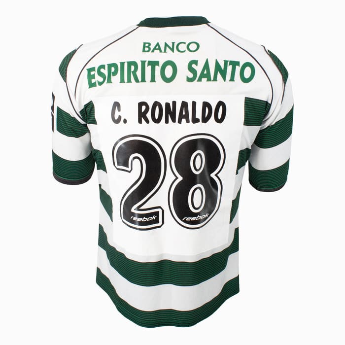 MAILLOT RETRO SPORTING CLUB PORTUGAL RONALDO DOMICILE SAISON 2002-2003